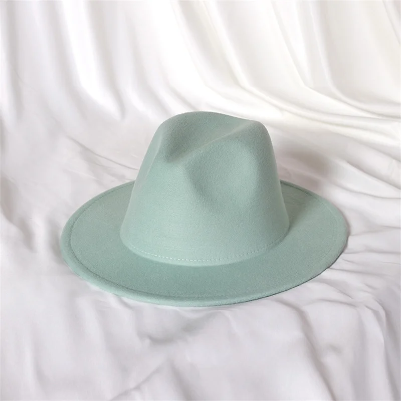 Vegan Elegant Fedora Hats Men Women Wide Brim Hats Church Hats Panama Hats New Hats Women Fedora Wholesale  sombrero mujer