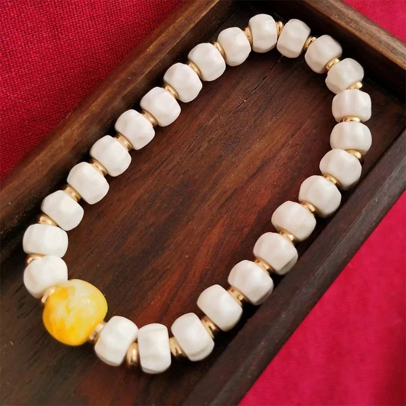 Passion Seed-9*6mm bracelet paired with optimized amber, new unisex bracelet
