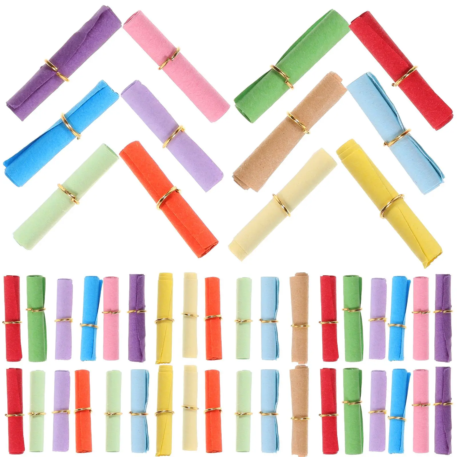 

100 Pcs Mini Colored Paper Scrolls Blank Wishing Bottle naments Decorative DIY Crafts GiftDecoration Retro Style