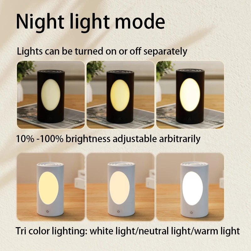 Humidificador de aire con batería recargable por USB, pulverizador de niebla portátil, atomizador de Aroma, difusor de niebla de gran capacidad de tamaño Mini para el hogar, 600ml