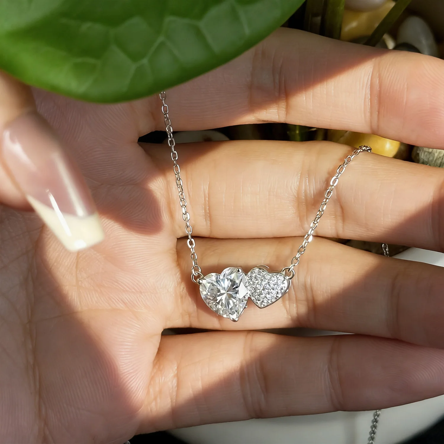 

HORRIPAL D VVS1 2CT Heart Shape Full Moissanite Pendant Necklace For Women GRA S925 sterling Silver Wedding Receptions Jewelry