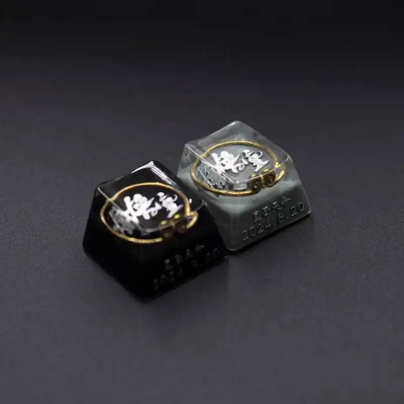 1 Pcs Wukong Golden Hoop Personalized Keycap Creative Translucent Handmade Resin 3D Printing Suitable for MX Mechanical Keyboard