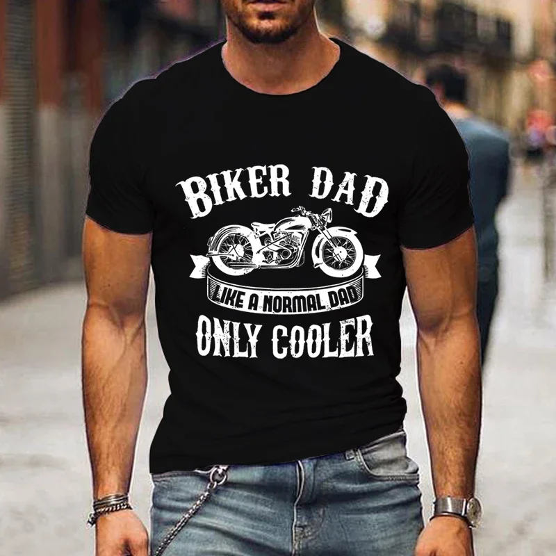 erkekler yaz siyah kısa kollu Vintage komik moda baba günü T-Shirt adam Biker baba sadece soğutucu grafik baskı men clothing