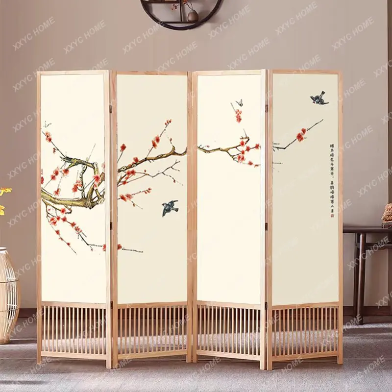 LChinese screen partition, living room entrance front door office tea room home beauty salon folding screen