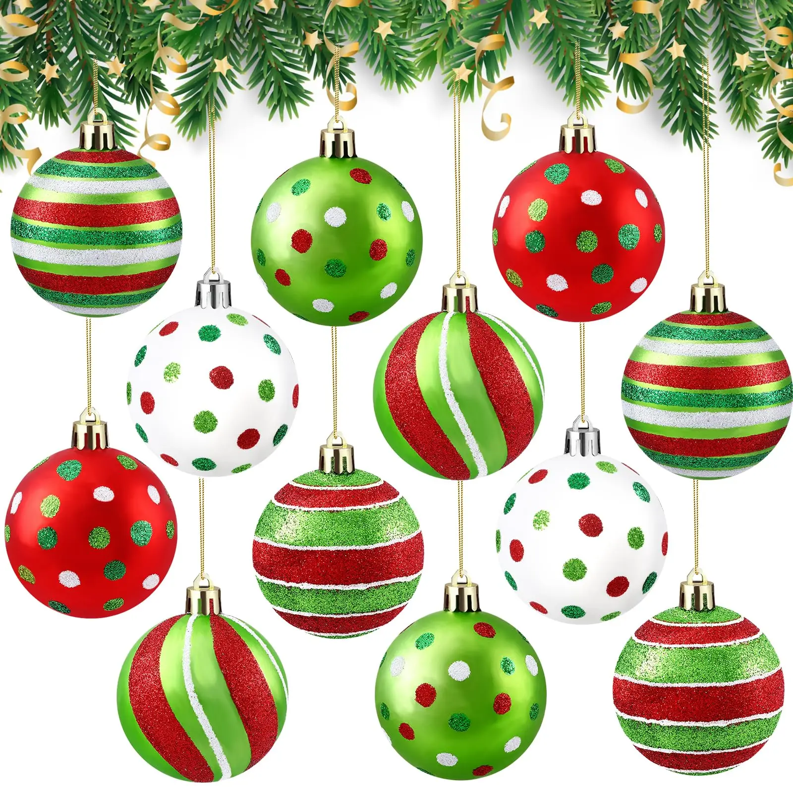 

Christmas Balls Christmas Tree Ornaments 12 Pcs 6cm Ornaments Balls Clear Plastic Ornaments for Crafts DIY