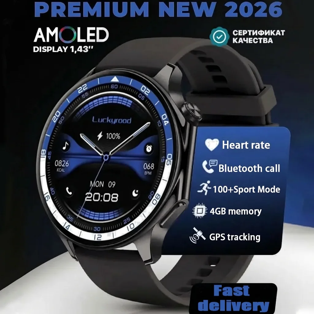 

Новые смарт-часы Originl WATCH X2 2026 года с HD AMOLED-экраном 1,53 дюйма, GPS-трекингом, измерением пульса, поддержкой 100+ видов спорта, Bluetooth-звонками и компасом