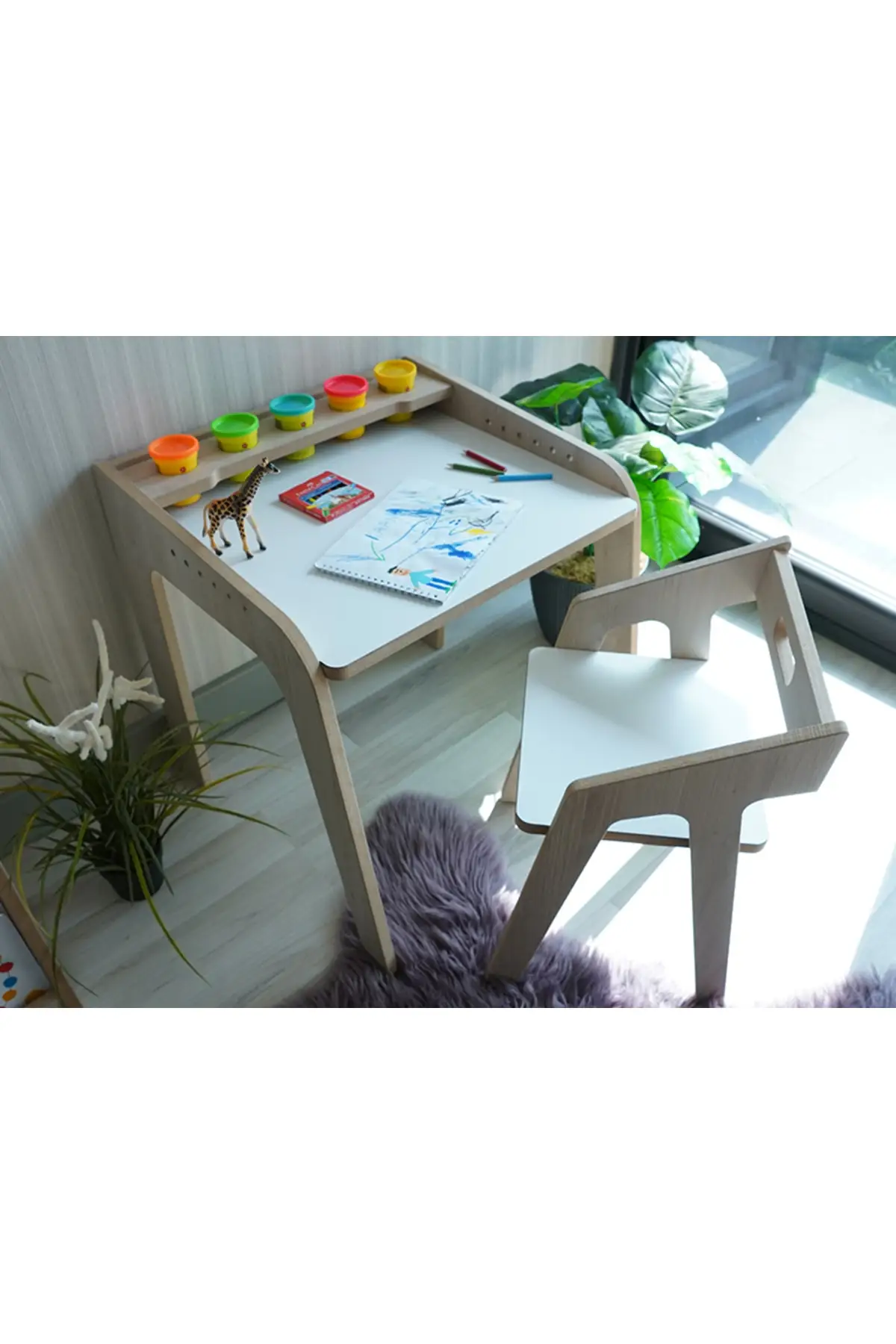 Wooden children table chair activity desk desk desk desk