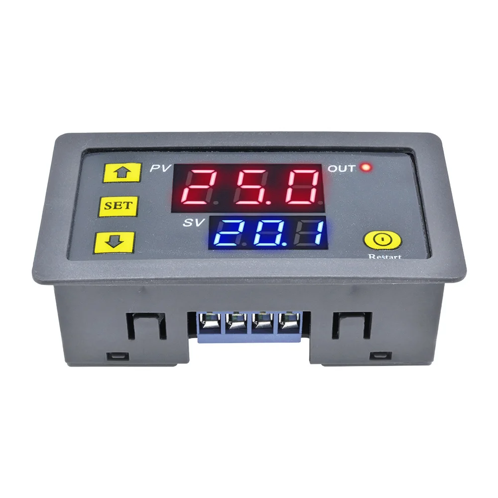 AC 110V 220V DC 12V Digital Time Delay Relay LED Display Cycle Timer Control Switch Adjustable Timing Relay Time Delay Switch