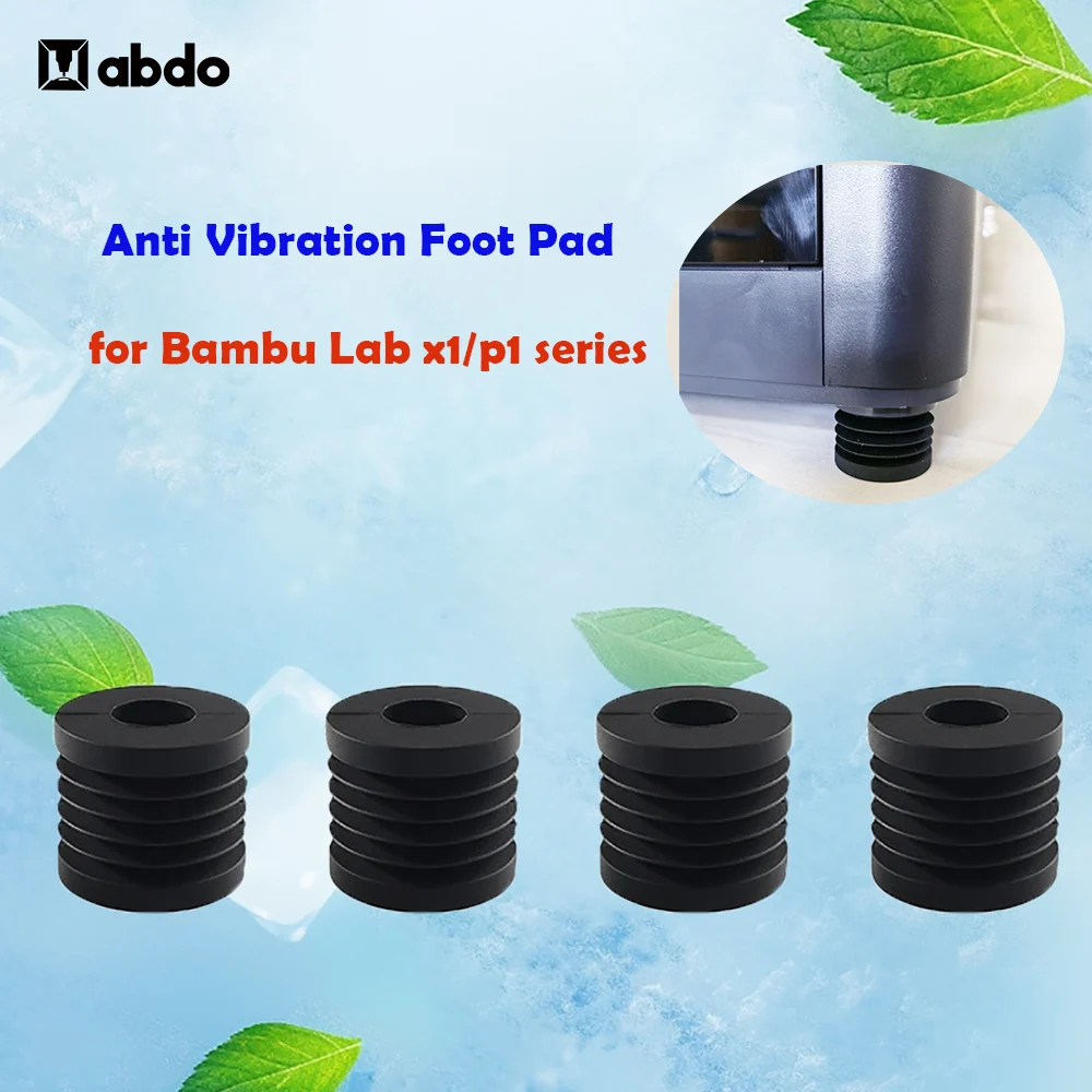 Almohadilla de bambú para pies de laboratorio, almohadilla antivibración para pies, antideslizante, goma antigolpes, X1, X1C, P1S, P1P, P1S