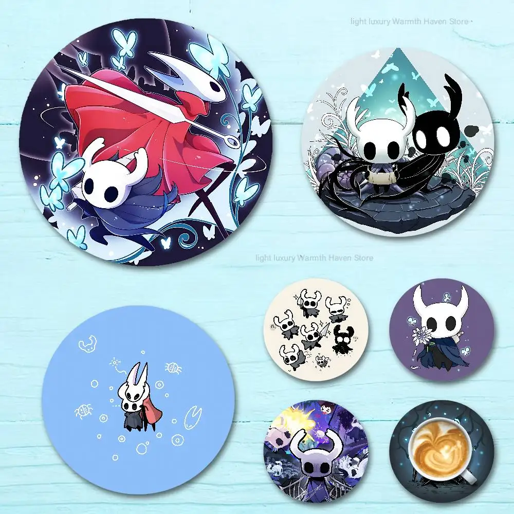 

H-Hollow K-Knight Game wooden anti-slip coasters suitable for home office and theme party decoration