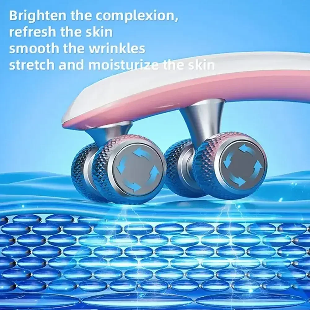 V Face Lift Massager LED Facial Lift Up Machine Microcurrent  V Face Double Chin Remove Massage Roller Skin Tightening Device