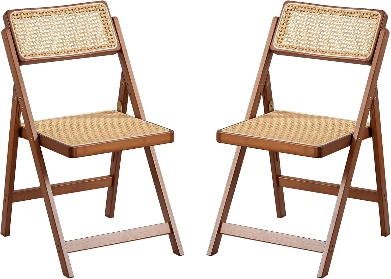 Juego de 2 sillas de comedor modernas de mediados de siglo, sillas de bambú para exteriores, dormitorio, sala de estar, sala de lectura, comedor, cocina