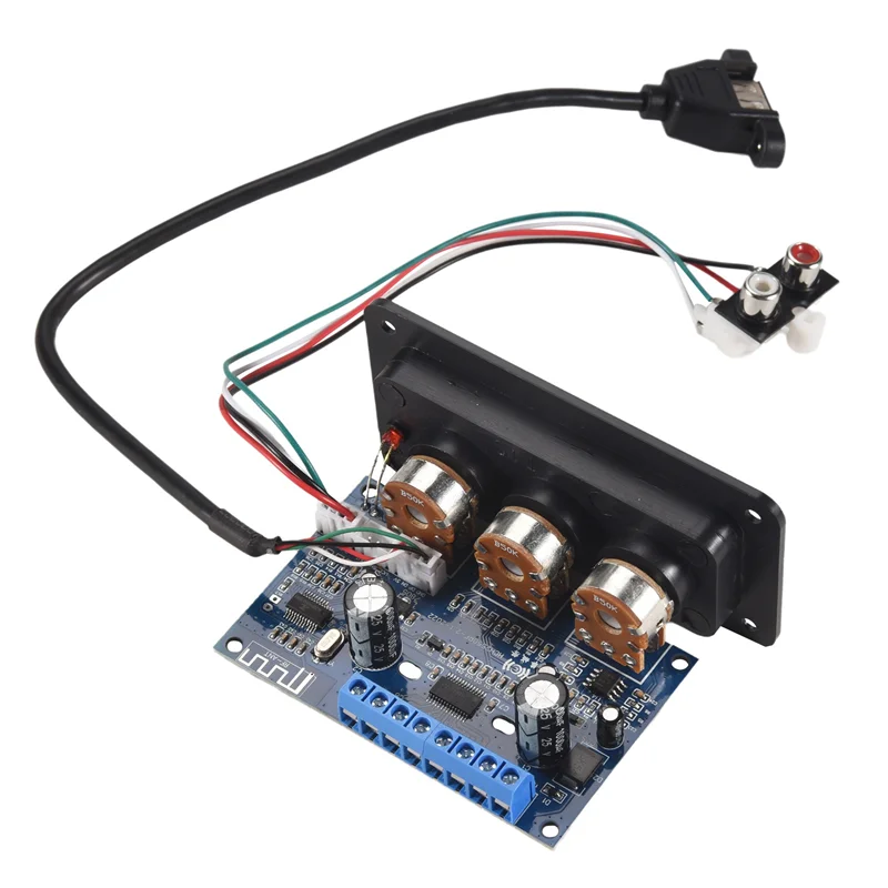 Solid 1Set 2.1 Channel DC12-20V Digital Amplifier Board Subwoofer Class D Amplifier Board With AUX Cable+USB Cable