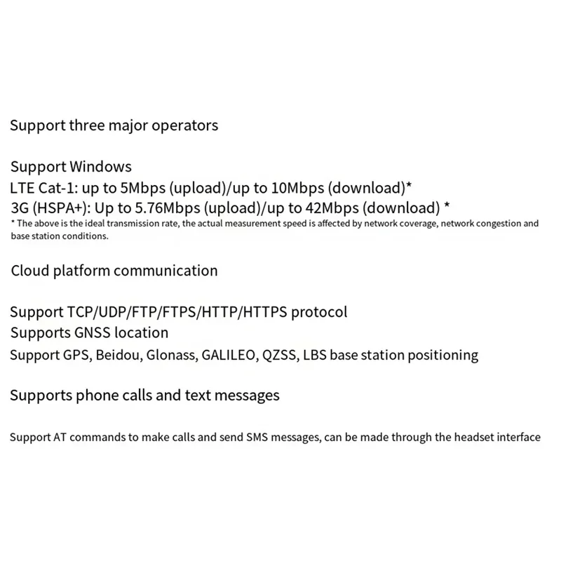 BoMaSSIM7600E LTE Cat1 Module Forraspberry Pi 4G Expansion Board Compatible With3g/2G, GNSS Module