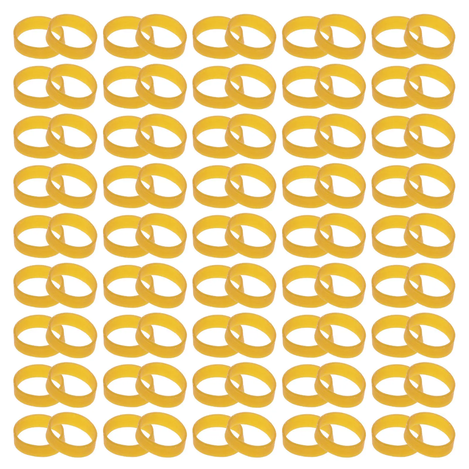 380Pcs Widened High Elastic Rubber Bands Yellow Thick Heavy Duty Stretch Office Packing Business Cash
