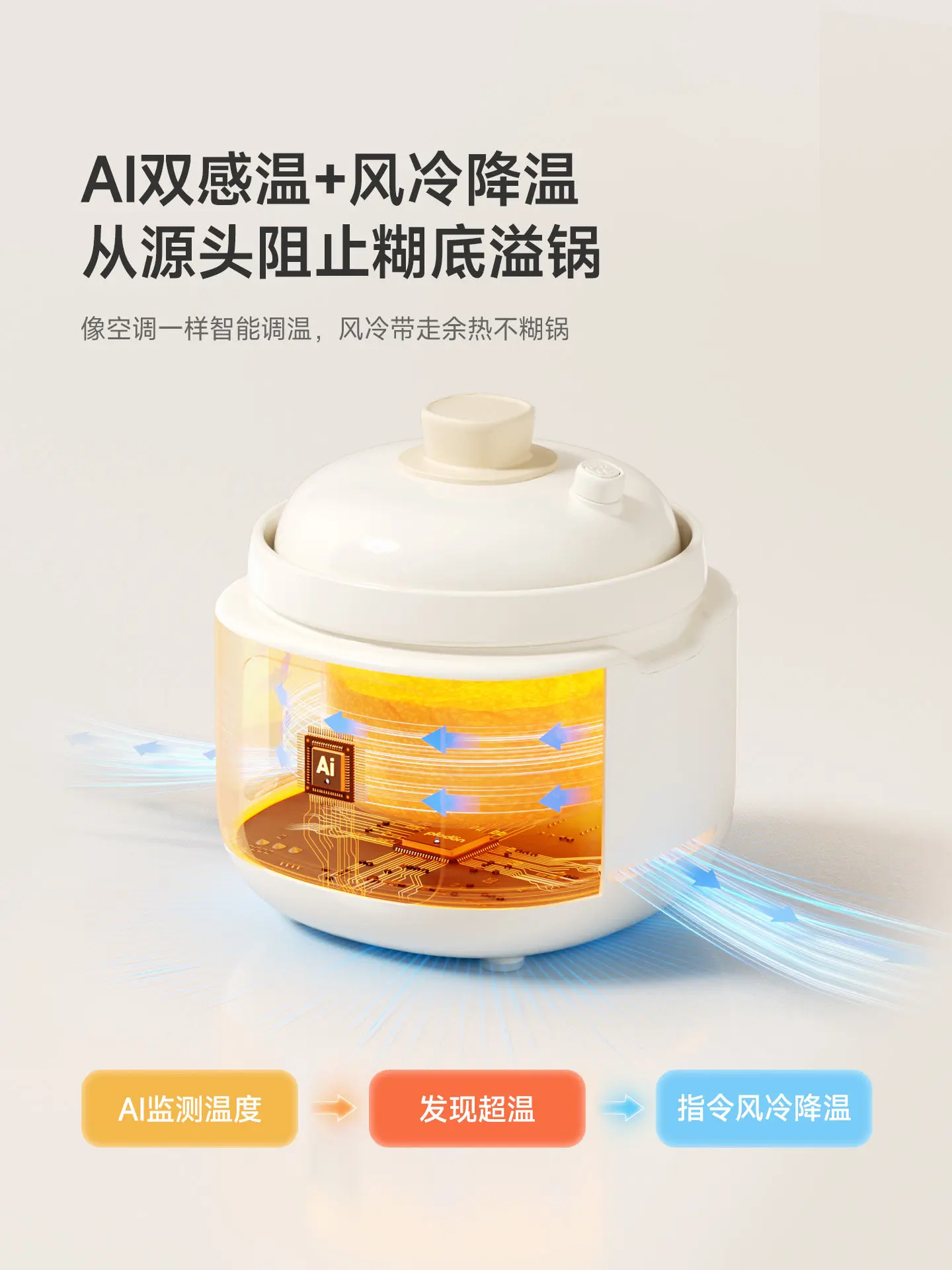 Multifunctional micro-pressure BB pot, Automatic ceramic liner complementary food pot Mini stew pot