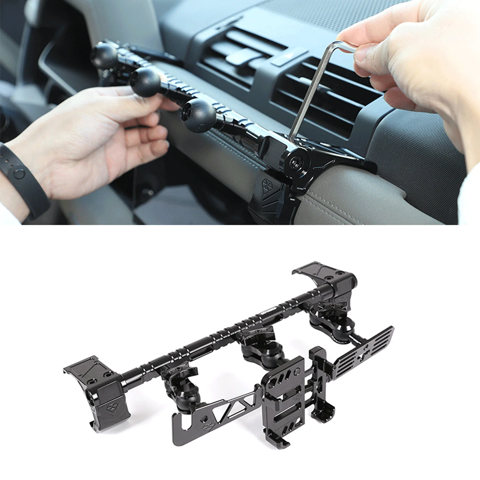 Alloy Multi-functional Mobile Phone Holder Bracket Dashboard For Land Rover Defender 2020-2022