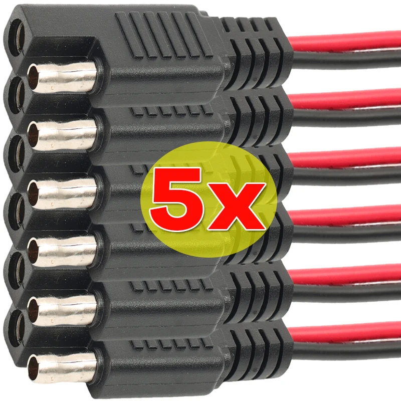 1/2/3/5PCS Car Extension Cable Solar Panel Cable SAE Connector Extension Cable Quick Connector Disconnect Plug SAE Power
