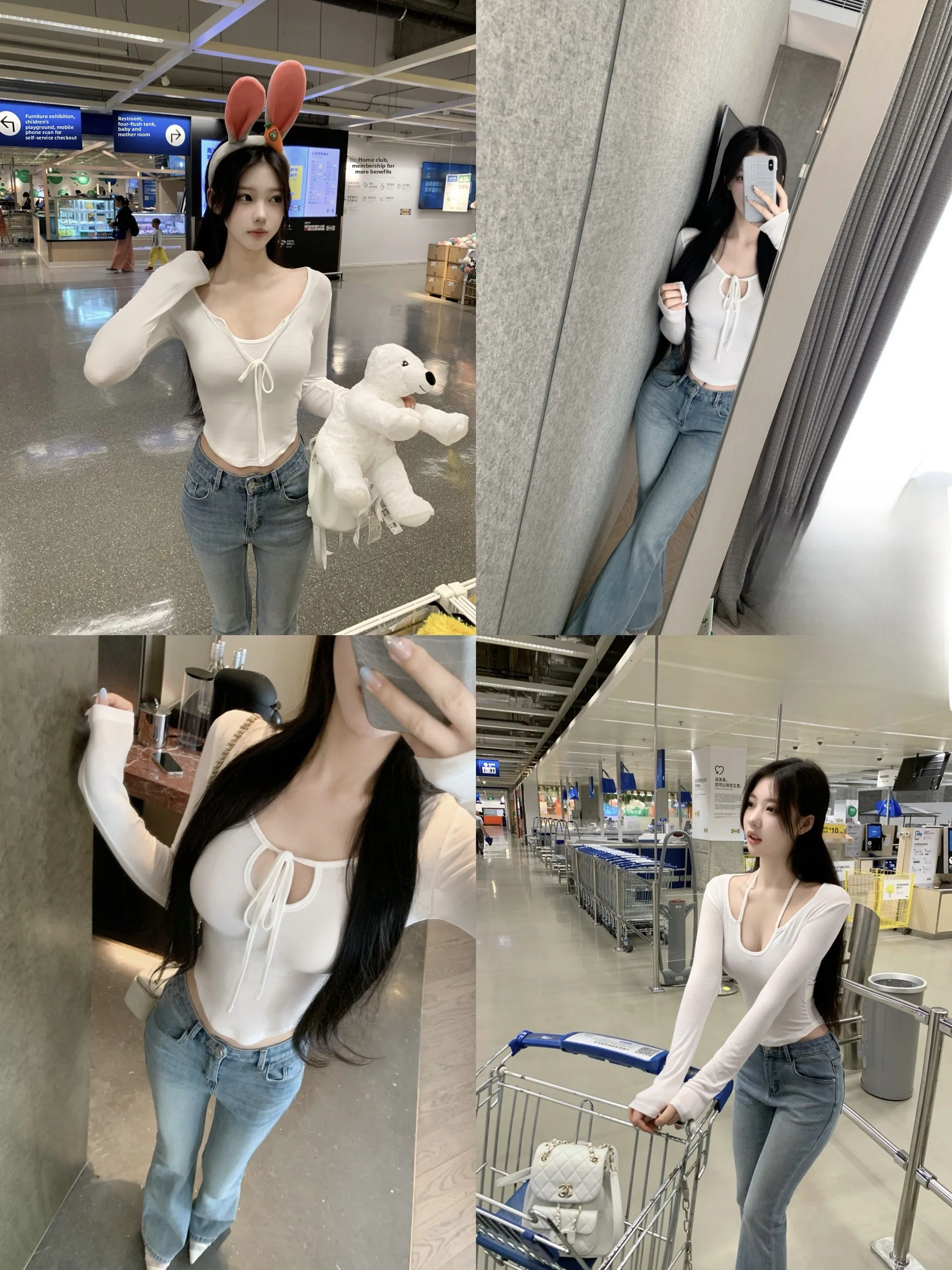 

POET WONG Korean Sle Women's Long Sve Sunscreen Silk Lenzing Soft Breathable Slimming T-irt Commute Sle round Ne