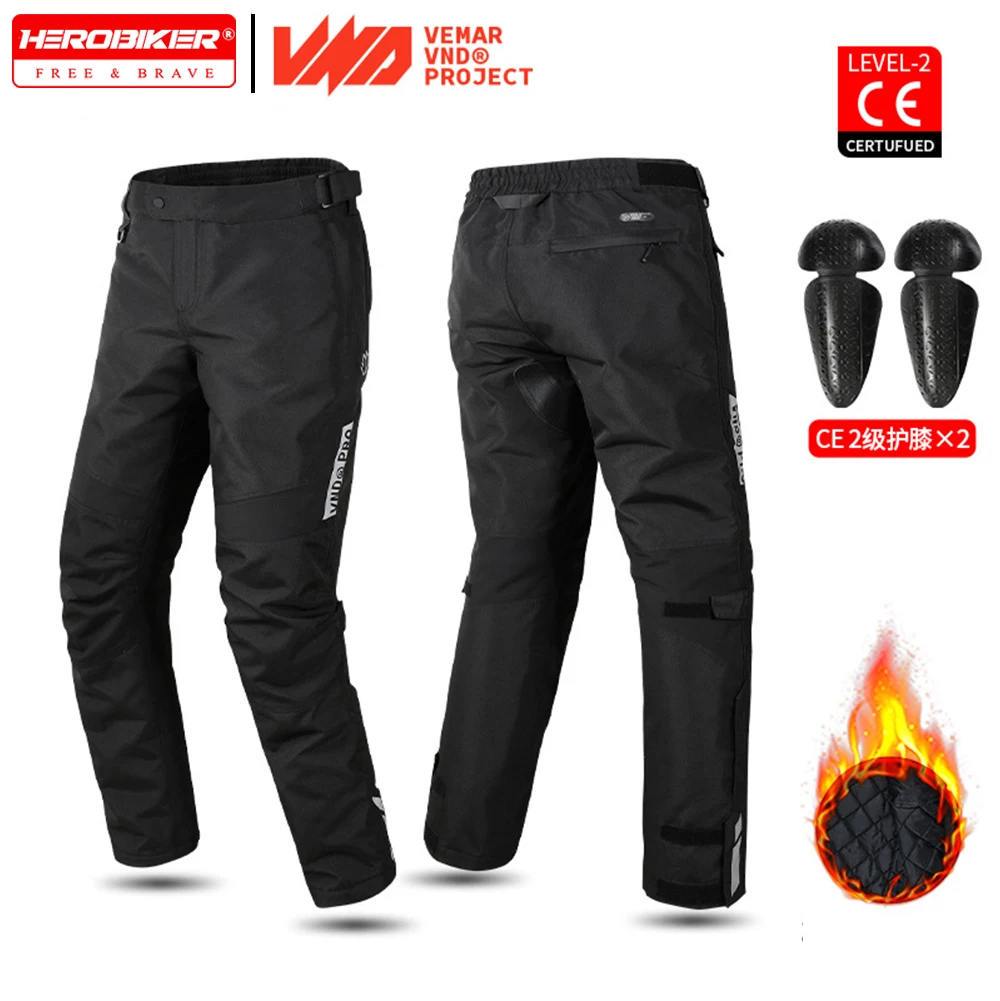 

Winter Motorcycle Windproof Warm Pants Motorcycle Riding Pants Quick-release Pants Moto Trousers CE Protector For Men And Women