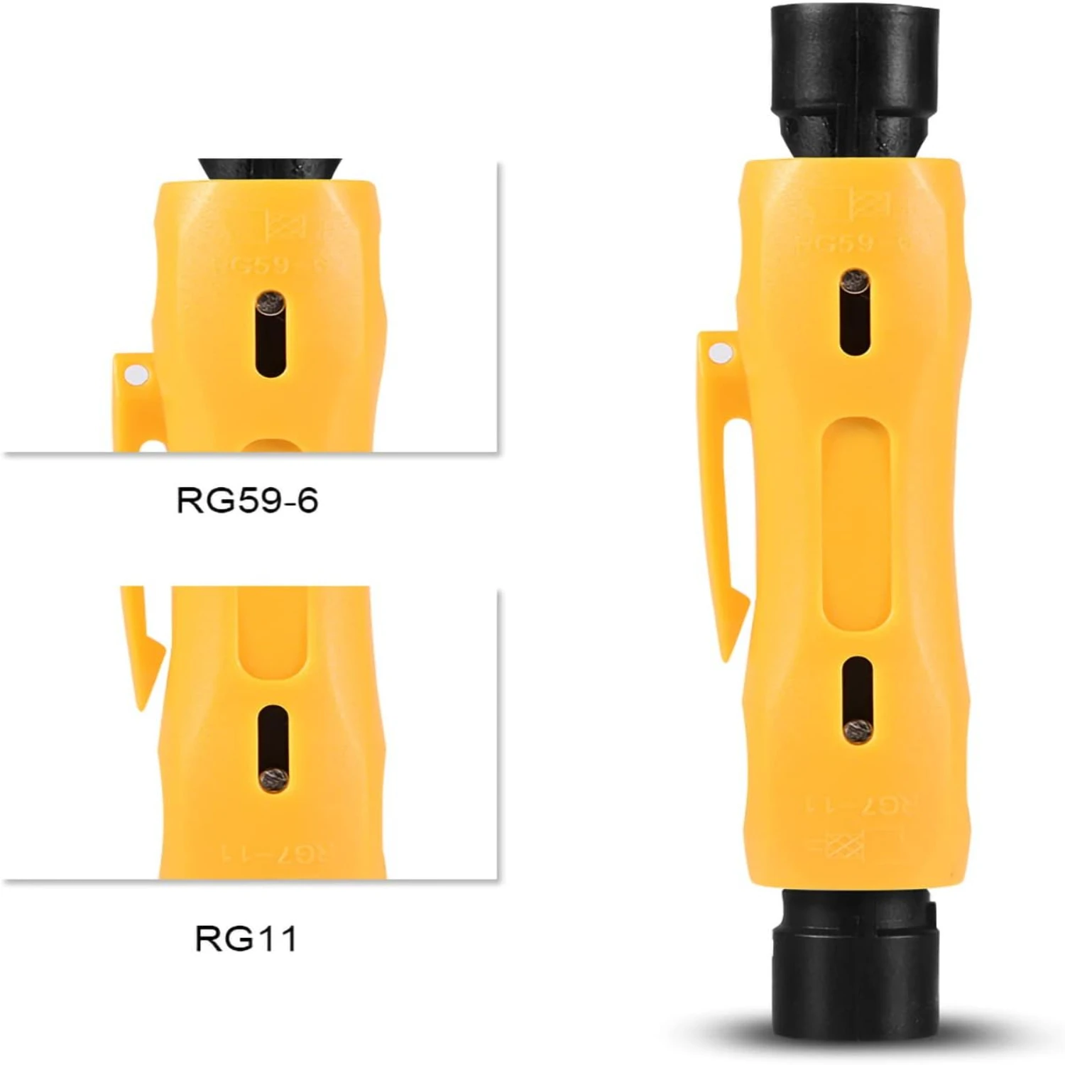 전기 기술자 및 DIY 매니아를 위한 고품질 다용도 양면 동축 와이어 스트리퍼 - 내구성이 뛰어난 전문가급 유틸리티
