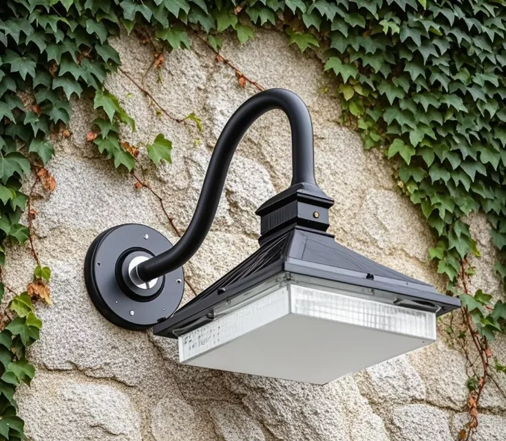 

100W LED Barn Light 5000K Wall Mounted Light Dusk to Dawn Sensor Angle Adjustable LED Gooseneck Barn Light Porch Entrance