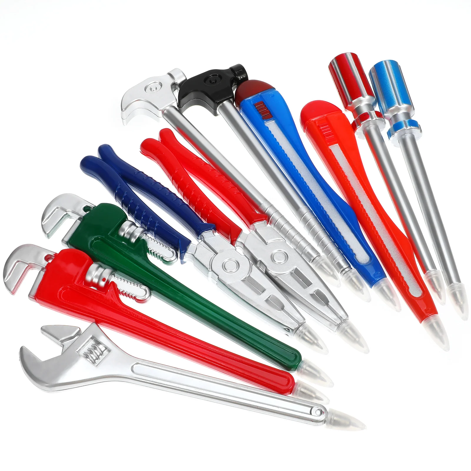 

11Pcs Ballpoint Pens Set Unique Tool Design Roller Pens Smooth Writing 0.7mm Fine Tip Fun Office Supplies for Adults Handyman