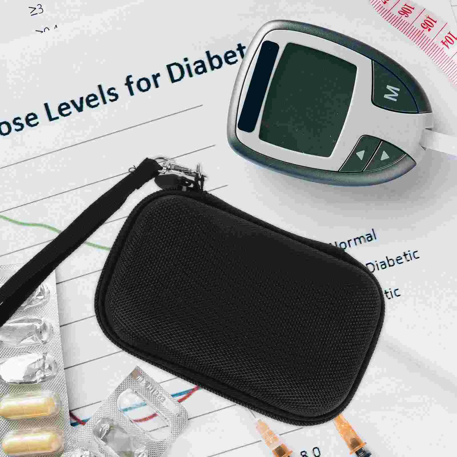 Blood Glucose Meter Storage Box Insulin Pen Case Bag Diabetes Supplies Handbag Accessory Velvet Holder