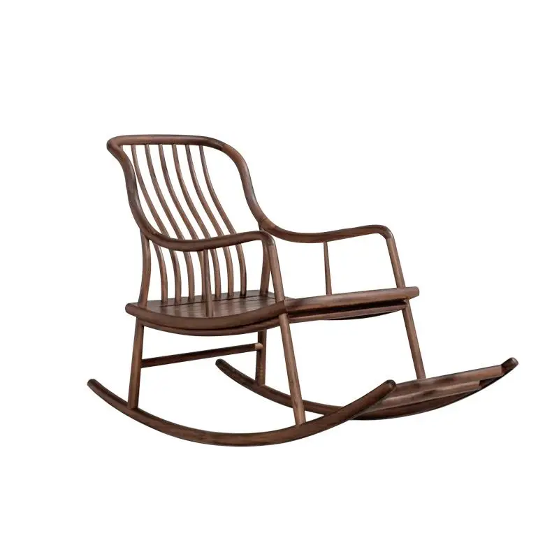 

Black walnut lounge rocking chair, living room recliner