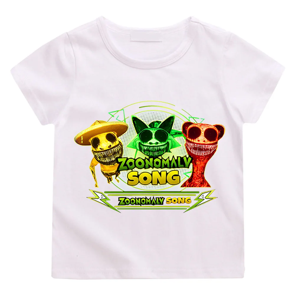 Zoonomialy-Camiseta de dibujos animados para bebés, ropa informal para niños pequeños, Tops de manga corta, verano 2024