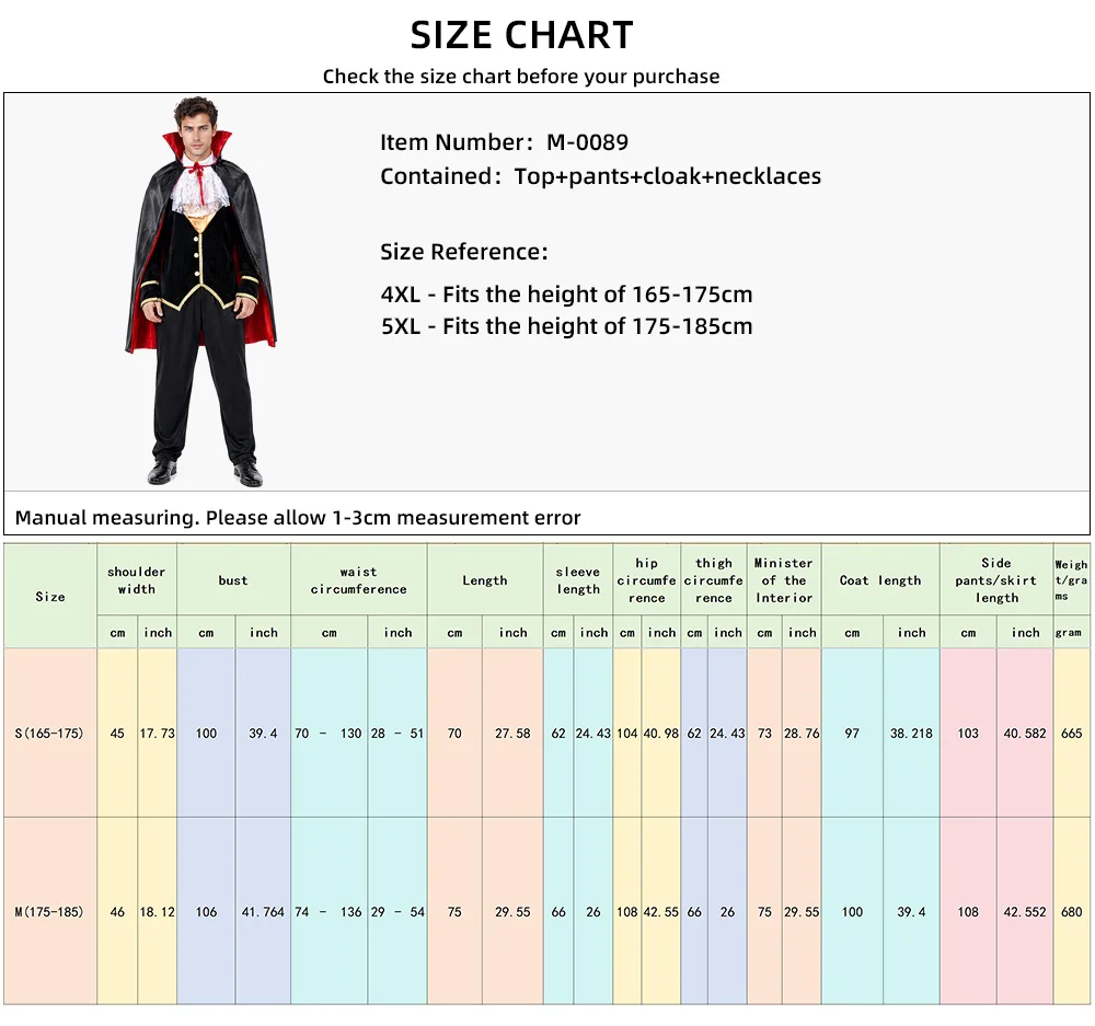 Costume Vampire Gentleman Homme – Ensemble avec Cape – photo 3