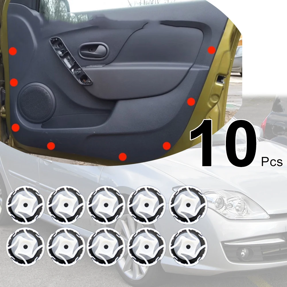 10Pcs For Renault Laguna 2008 - 2015 Megane MK3 Logan Duster HM Sandero B52 Master Trafic Captur J87 Door Card Panel Trim Rivet