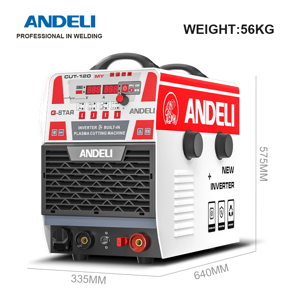 Andeli CUT 120 380V CNC Bulit-in Pump Compressor MMA Plasma Cutter laser Max cut  45mm Cutting Machine