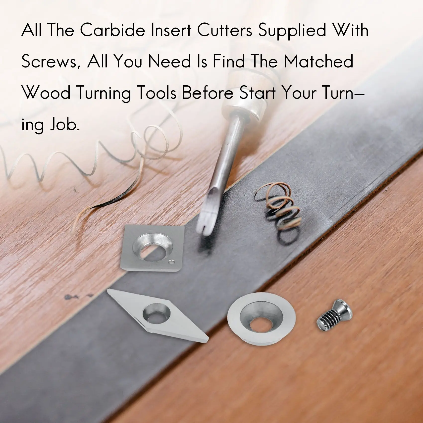 

ABJI-5Pcs Turning Carbide Cutter Inserts Combination Set For Wood Turning Working Lathe Tool With Screw