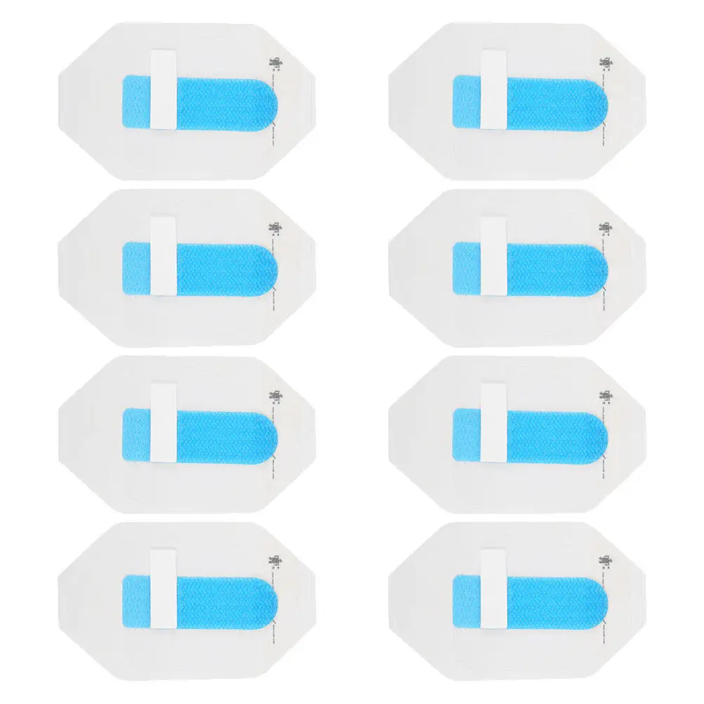 8Pcs Adhesive Catheter Fixing Stickers Nylon Breathable Catheter Stabilization Device Secure Tube Avoid Detachment Save Time