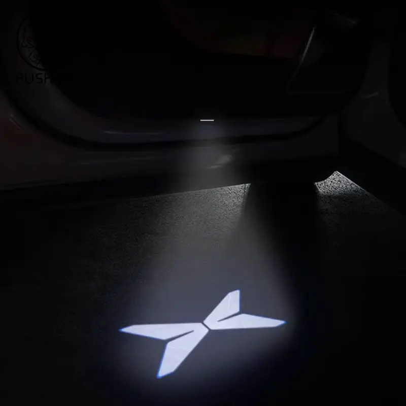 For Xpeng G9 2023 2024 2025Car Door Welcome Light Modification Atmosphere Light Max Decorative LED Laser Ground Projection Light