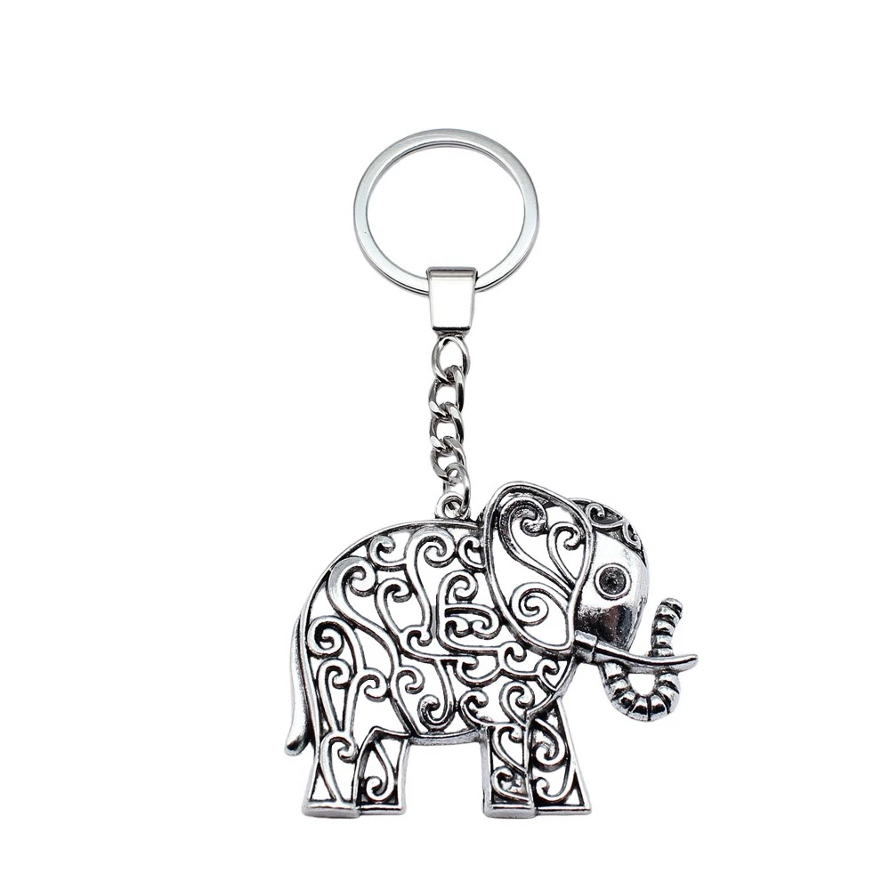 1pcs Elephant Charms Keychains Car Accessories Jewelry Gift Ring Size 30mm