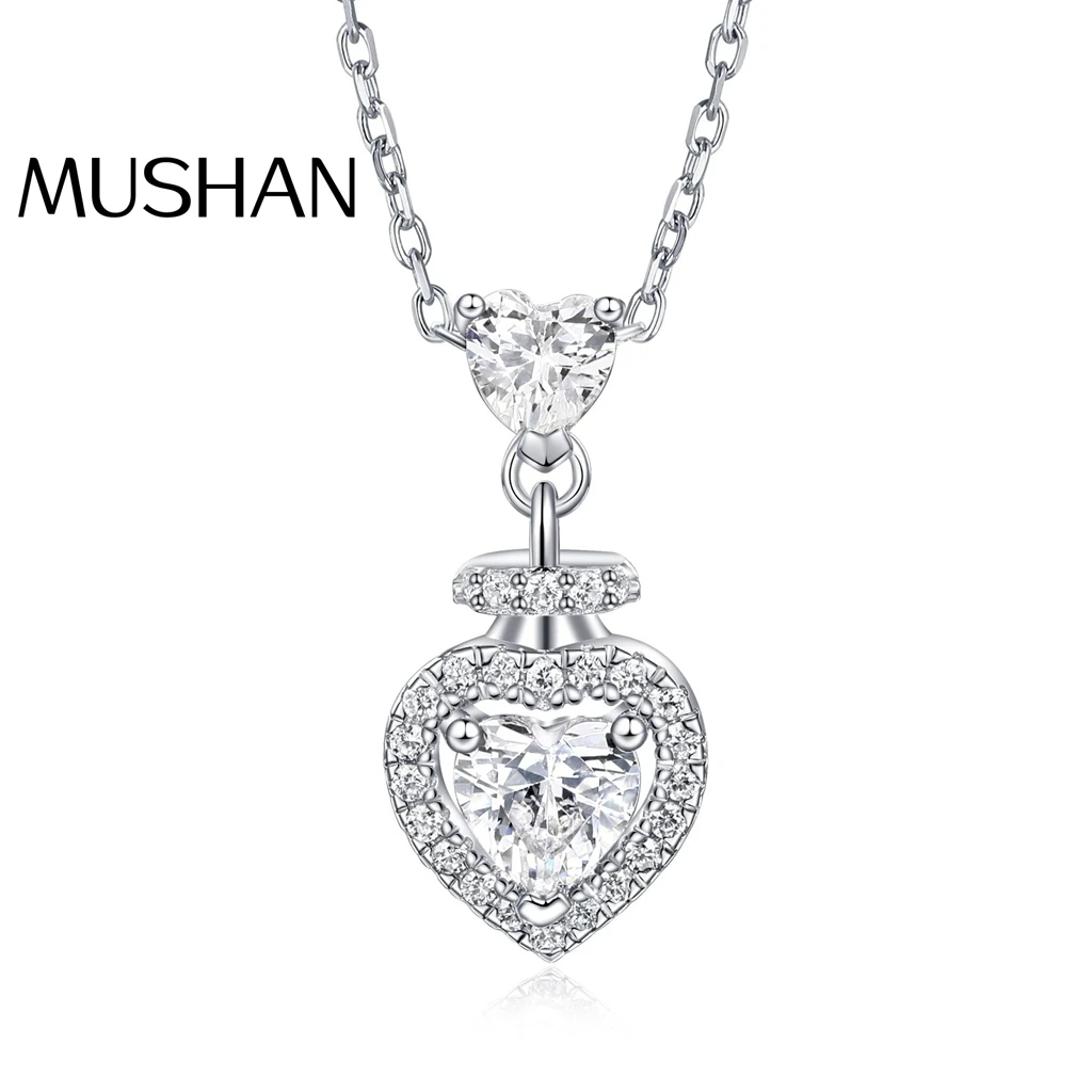 MuShan Jewelry 925 Sterling Silver Necklace Pendant Chain HCD Gemstones Premium Jewelry Bridal Jewelry Women Necklaces Jewelry