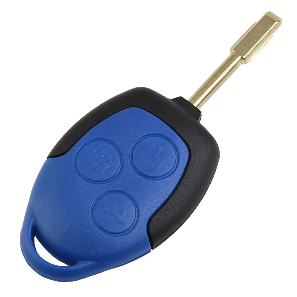 Car Key Fob Case 3 Button BLUE Remote Cover For Ford For Transit Connect Mk7 2006-2014 Button Automobiles Replacement-Accessory