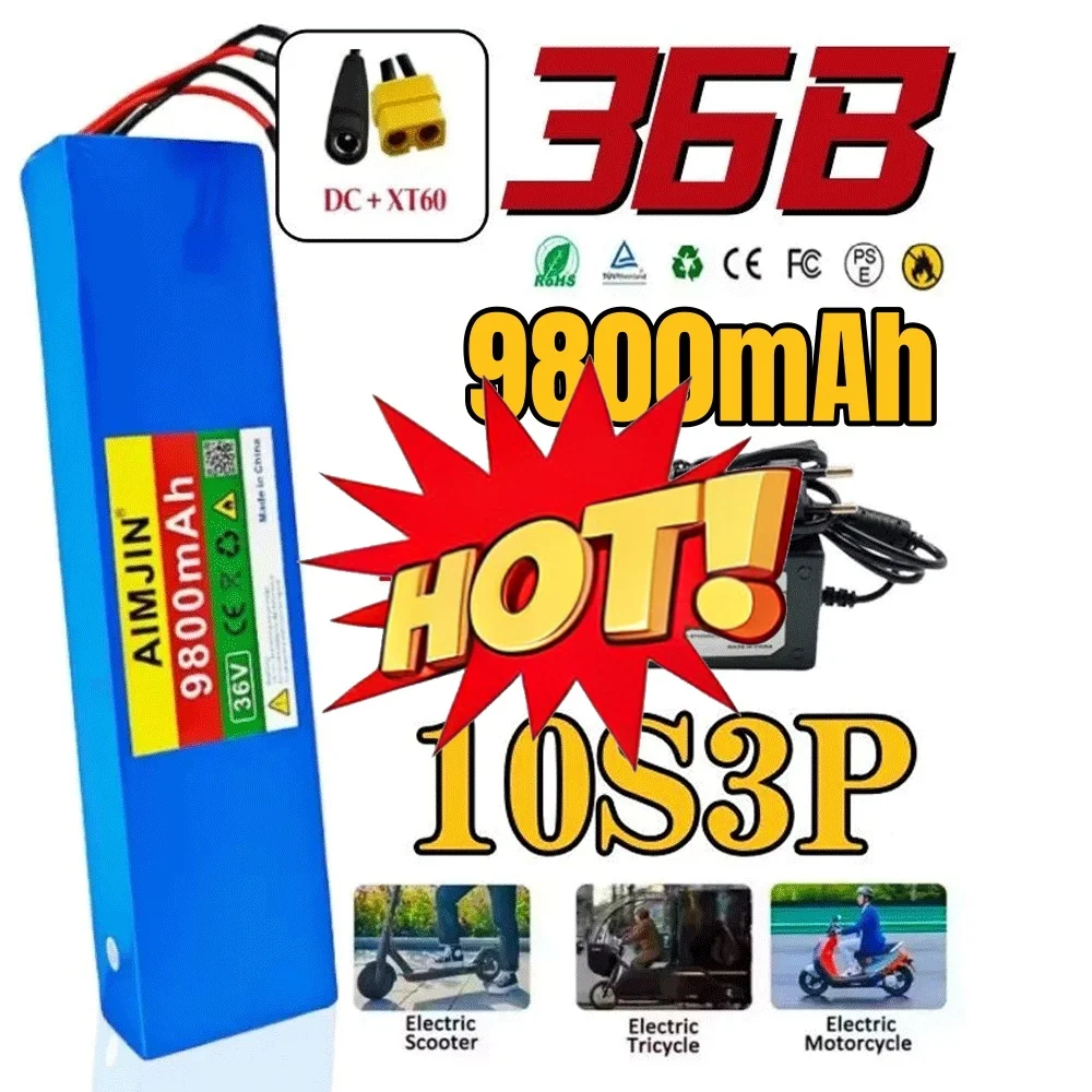 🔧For Kugoo S1, S2, S3, S3 Pro For Joyor Y1 X1 F3 A3 Electric Scooter Battery 10S3P 18650 Battery Pack 36V 9800mAh🔧