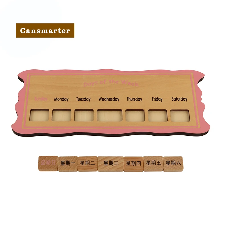 Baby Toys Montessori Language Month of the Year Days of the Week Wooden Teaching Aids Learning Educational Toys for Children