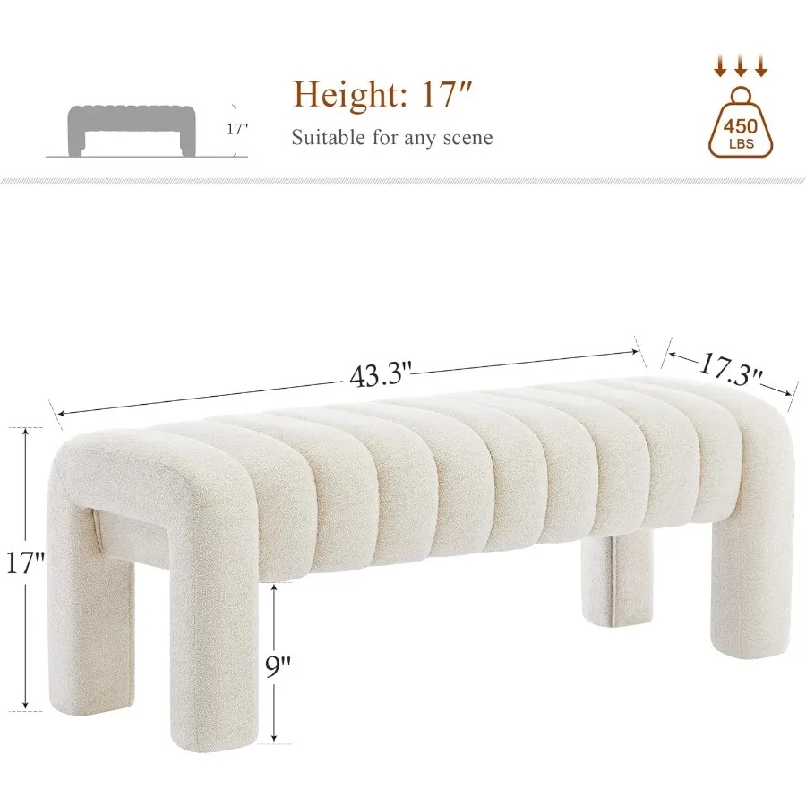 43 نهاية السرير Beh مدخل الكتان الحديث Beh مقعد عثماني منجد مع تغطية كاملة من الأقمشة العثمانية لغرفة النوم وغرفة المعيشة