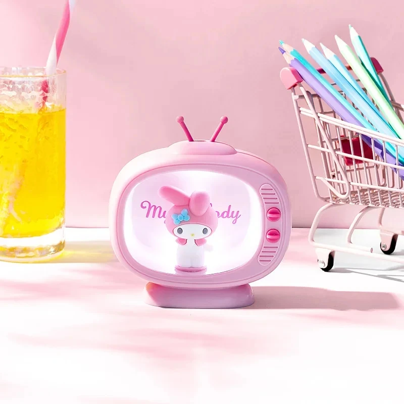 Мини-ТВ-серия MINISO Sanrio с рисунком в виде ночника, Hello Kitty, Мелодия для сна, аксессуары для сна, аниме-игрушки, прикроватные детские подарки