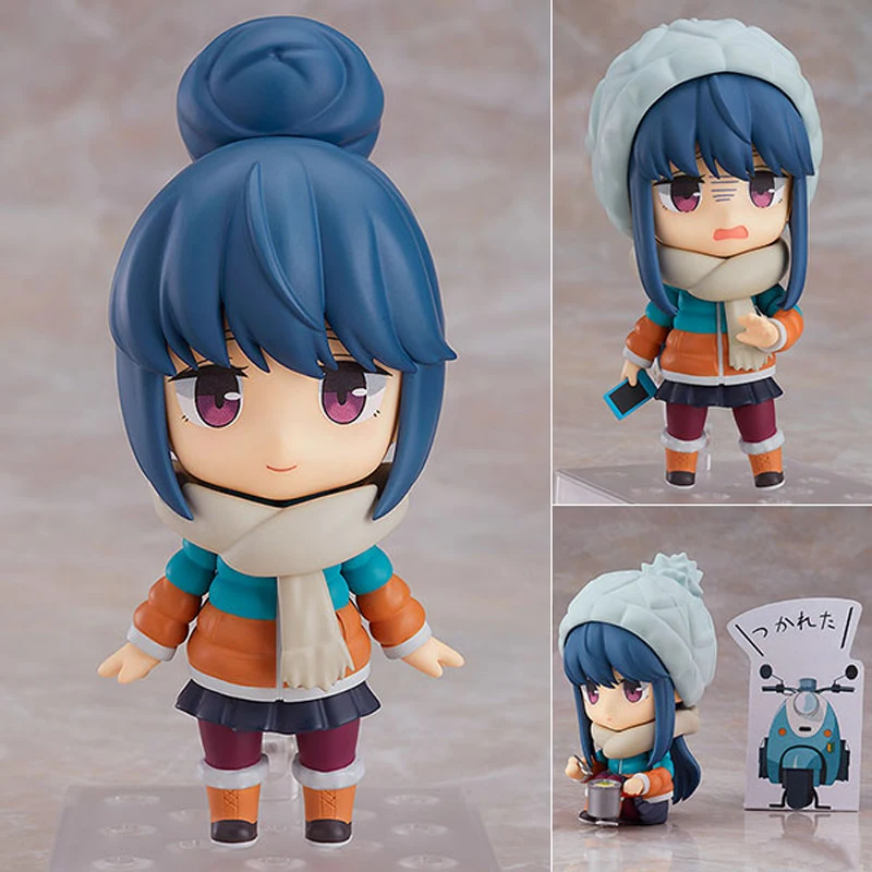 #981-DX Rin Shima Yuru Camp Anime Figure Max Factory Laid-Back Camp Rin Shima Action Figure Collection Model Doll Toys 10cm