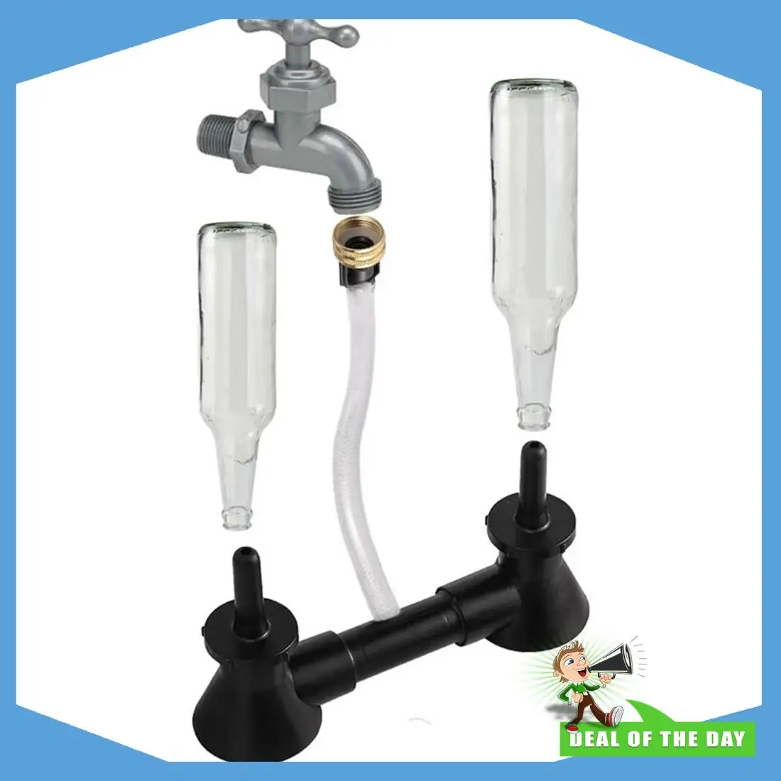 

24-Hour Delivery Double Head Wine Rinser Beer Bottle Washer Homebrew Beer & Wine Cleaning Equipment Cleaner With Kitchen Faucet