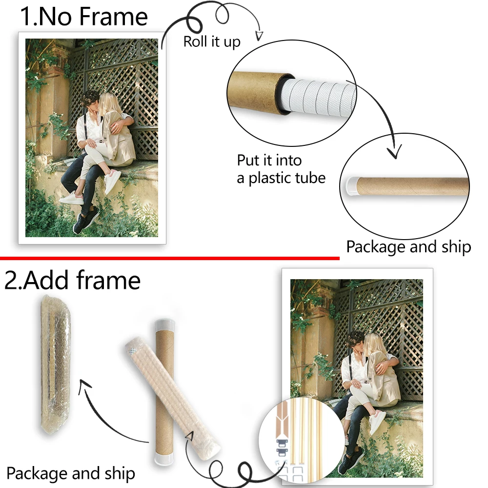 قطعة واحدة من الصور المخصصة على القماش مع إطار خشبي DIY أو ملصق بدون إطار، صور مخصصة مخصصة لمحبيك، ملصق مخصص #4