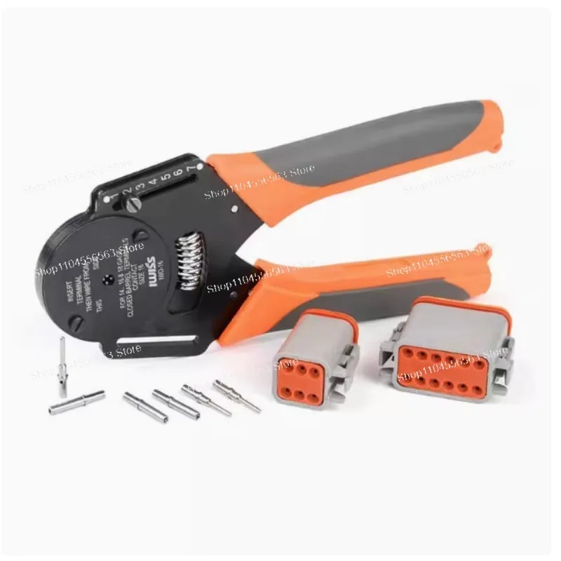 

1 Pcs IWD Crimper Har ley Cater Piller Hand Tool for Deutsch Connector Deutsch DT,DTM,DTP Terminal W2 Pliers 18/16/14 AWG