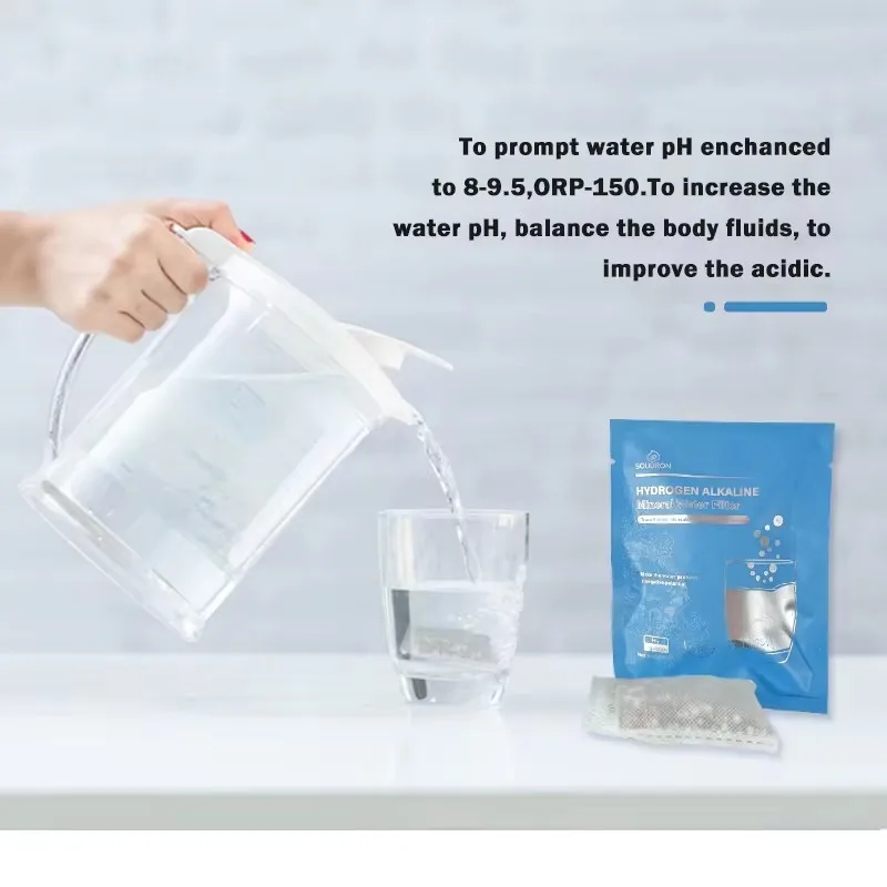 Bolsa de filtro de agua de hidrógeno alcalino, Bola de cerámica antioxidante, bolsa de filtro para botella de agua alcalina, pH 9,5