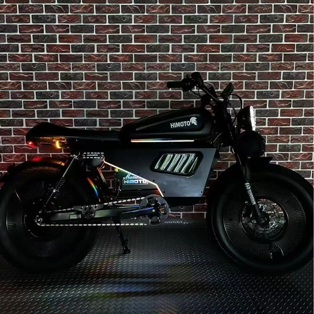 STLF Fashion 2025 Owayebike, hergestellt im High-End-Elektrofahrrad, 60 Ah-Batterie, 140 km große Reichweite, 20 x 5 Zoll, schwarzer Krieger für Erwachsene
