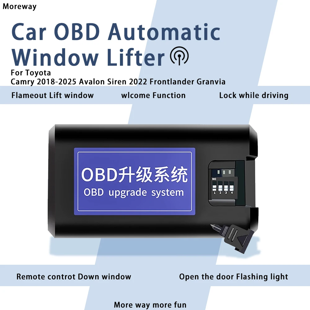 

Интеллектуальный автомобильный оконный контроллер Moreway OBD, автомобильный замок для Toyota Camry 2020, сирена Avalon 2022, тюнинг автомобиля Frontlander Granvia